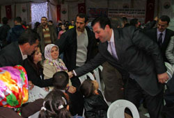 Çadırda  bayramlaşma