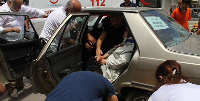 Bafra'da trafik kazası: 2 yaralı 