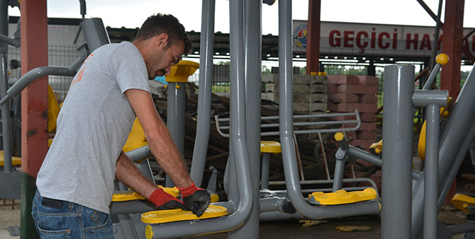 Terme’de parklar elden geçiriliyor