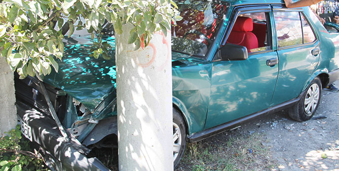Bafra'da trafik kazası: 2 yaralı