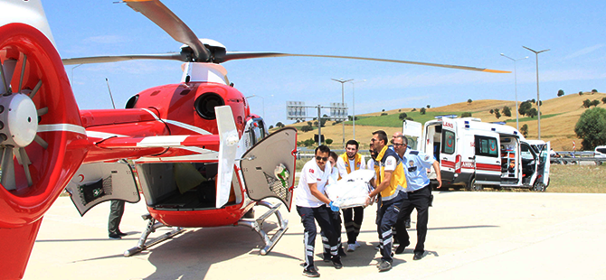 Samsun'da traktör uçuruma yuvarlandı: 2 yaralı