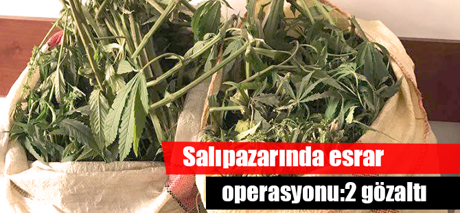 Salıpazarında esrar operasyonu:2 gözaltı