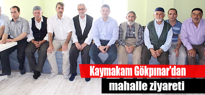 Kaymakam Gökpınar'dan mahalle ziyareti