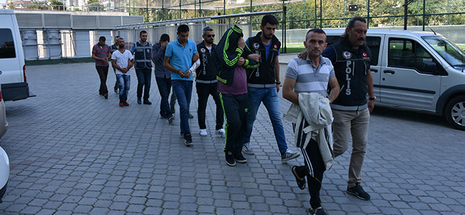 10 ZANLI ADLİYEYE SEVK EDİLDİ