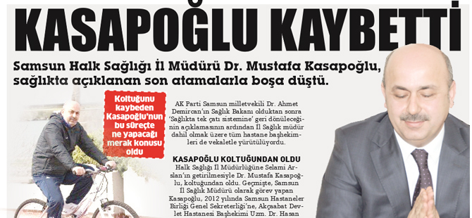Kasapoğlu koltuğunu kaybetti