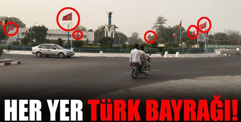 Çad sokakları Türk bayraklarıyla süslendi