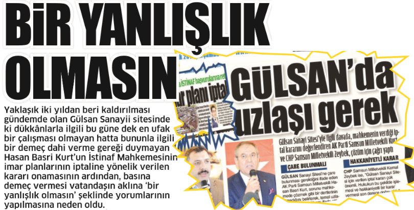 BİR YANLIŞLIK OLMASIN