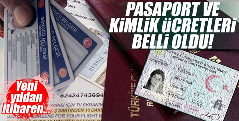2018 pasaport ve kimlik ücretleri belli oldu