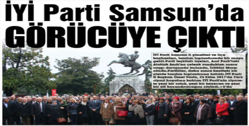 İYİ Parti Samsun Teşkilatı tanıtım toplantısı