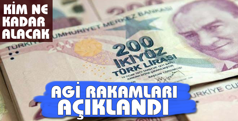 AGİ rakamları yükseldi! Kim ne kadar alacak?