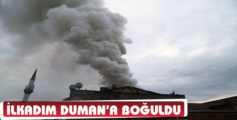 Samsun'da çatı yangını
