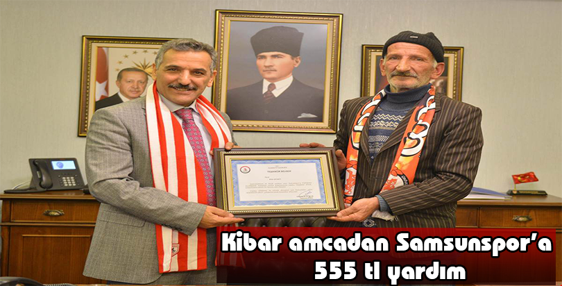 Samsunspor sevdalısı kibar amcadan Samsunspor'a  yardım
