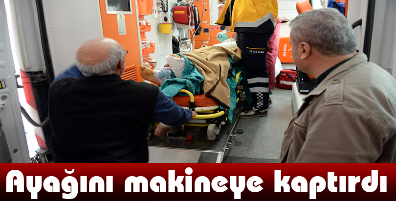 Ayağını saman makinesine kaptırdı