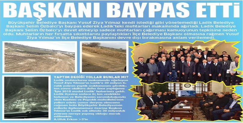 BAŞKANI BAYPAS ETTİ