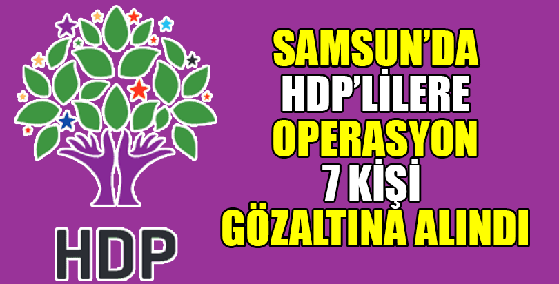 Samsun'da HDP'lilere operasyon 7 kişi gözaltına alındı