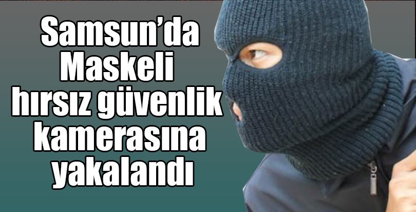 Maskeli hırsız güvenlik kamerasında