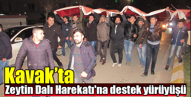 Kavak'ta Zeytin Dalı Harekatı'na destek yürüyüşü