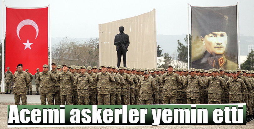 Acemi askerler yemin etti