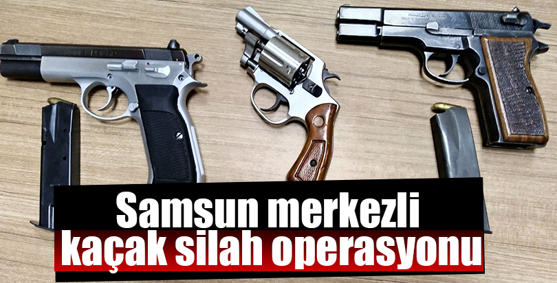 Samsun merkezli kaçak silah operasyonu