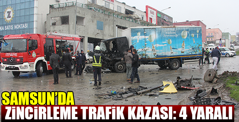 Samsun'da trafik kazası: 4 yaralı