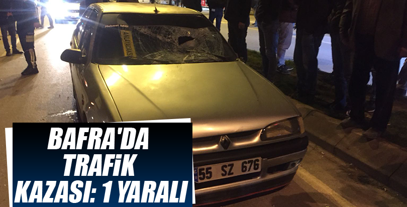 Bafra'da trafik kazası: 1 yaralı