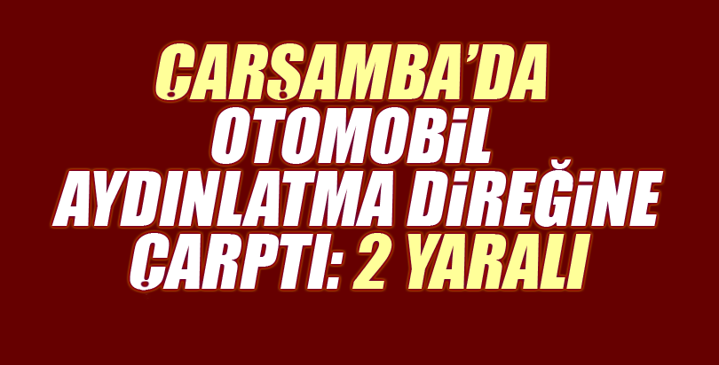 Otomobil aydınlatma direğini çarptı: 2 yaralı