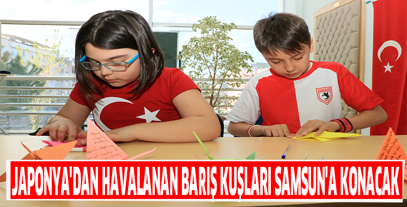 Japonya'dan havalanan barış kuşları Samsun'a konacak