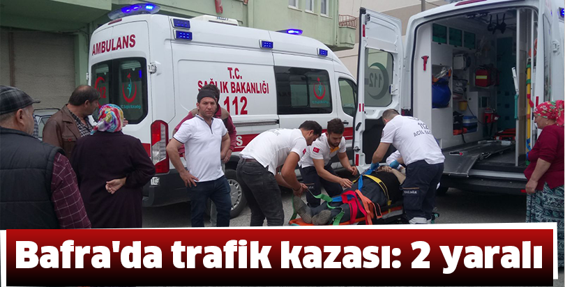 Bafra'da trafik kazası: 2 yaralı