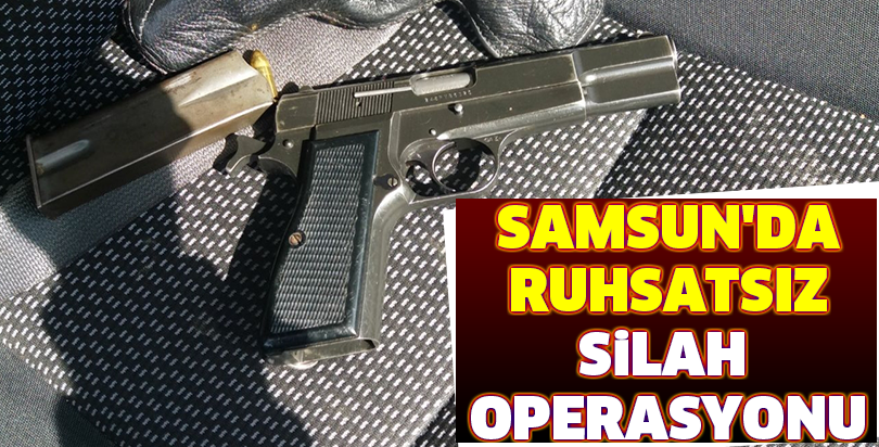 Samsun'da ruhsatsız silah operasyonu