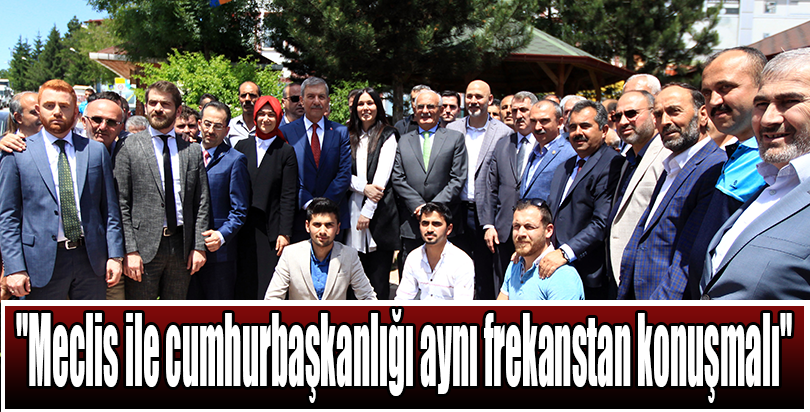 "Meclis ile cumhurbaşkanlığı aynı frekanstan konuşmalı"