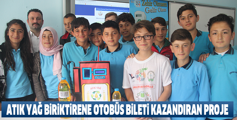 Atık yağ biriktirene otobüs bileti kazandıran proje
