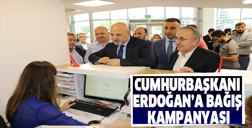 AK Parti Samsun il teşkilatından Cumhurbaşkanı Erdoğan’a bağış kampanyası