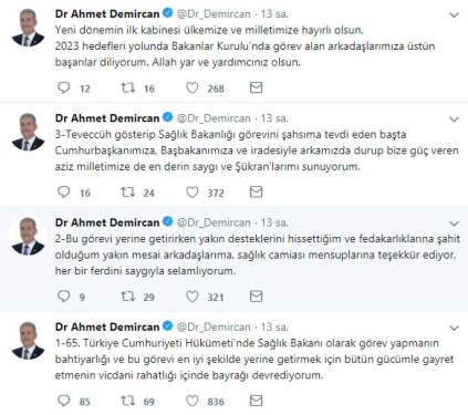 Ahmet Demircan'dan veda mesajı