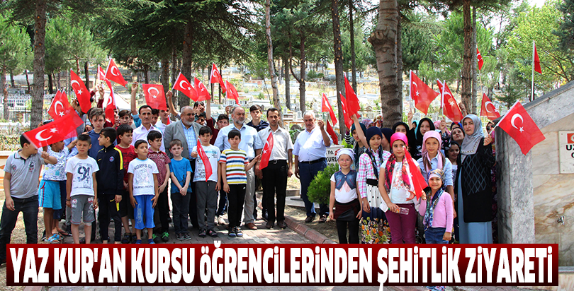 Yaz Kur'an kursu öğrencilerinden şehitlik ziyareti