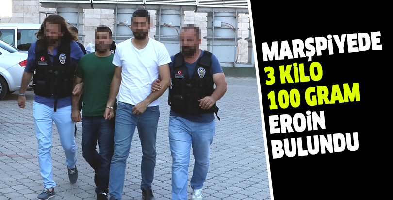 Marşpiyede 3 kilo 100 gram eroin bulundu
