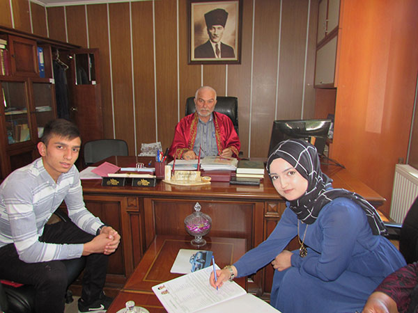 Kavak Müftülüğünde ilk nikah kıyıldı