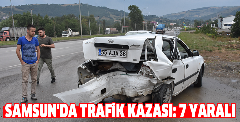 Samsun'da trafik kazaları: 7 yaralı