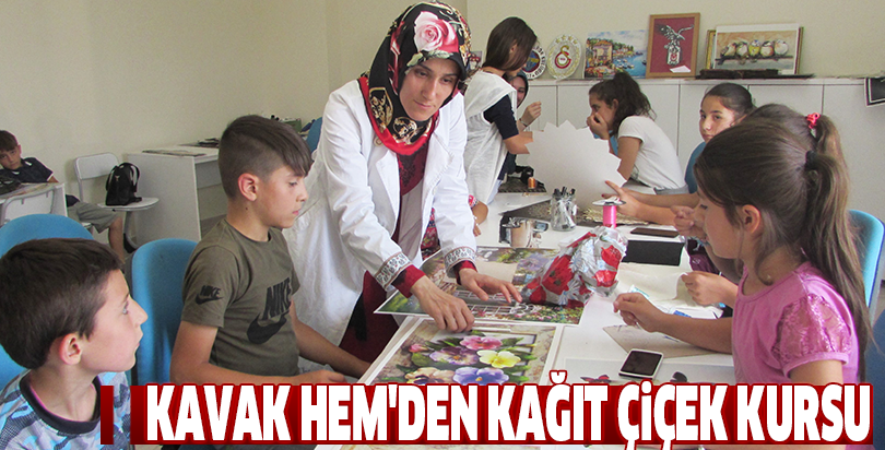 Kavak HEM'den kağıt çiçek kursu