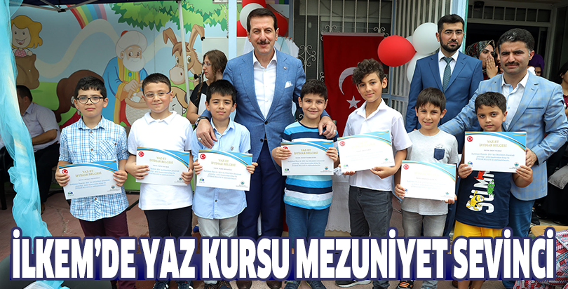 İLKEM’DE YAZ KURSU MEZUNİYET SEVİNCİ