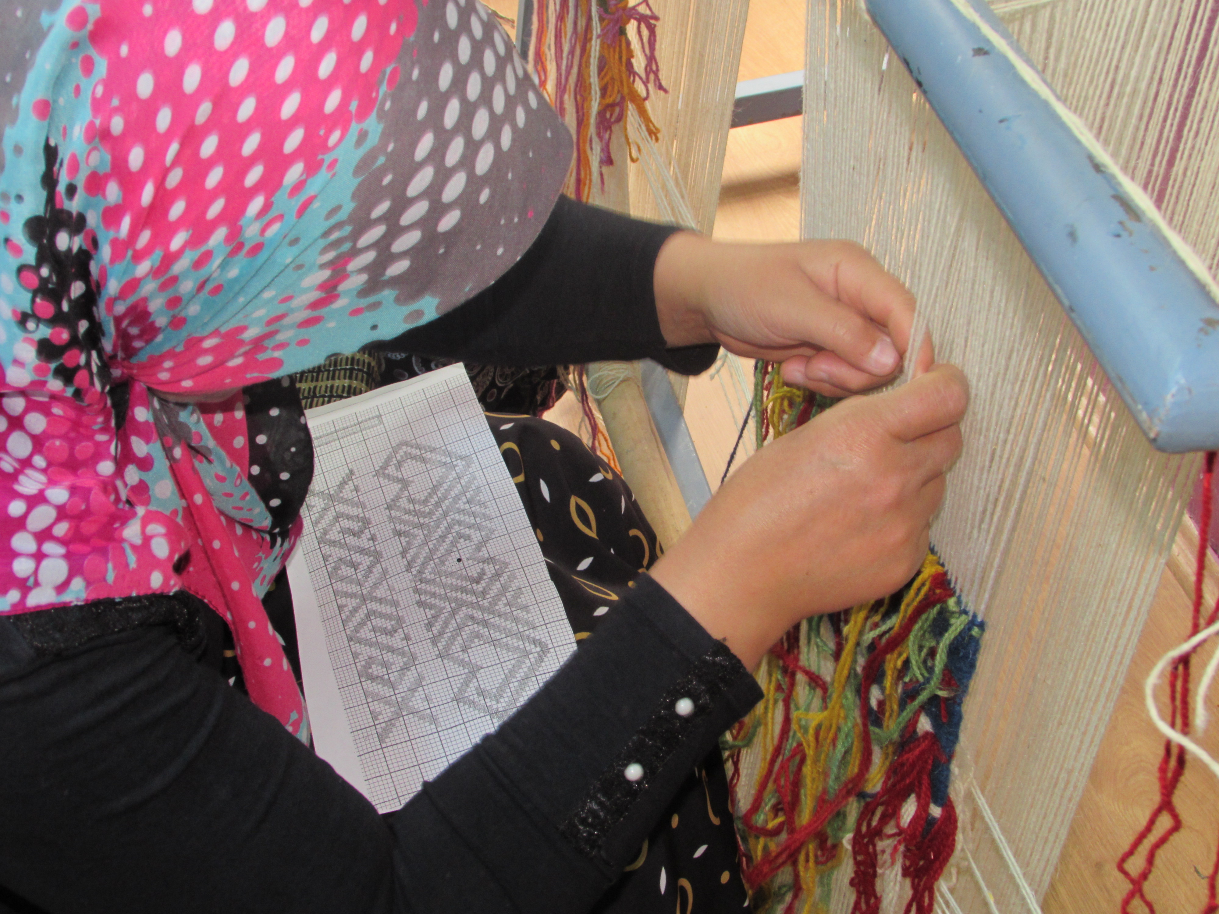 Kavak'ta yöresel kilim dokuma kursu
