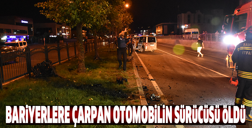 Bariyerlere çarpan otomobilin sürücüsü öldü