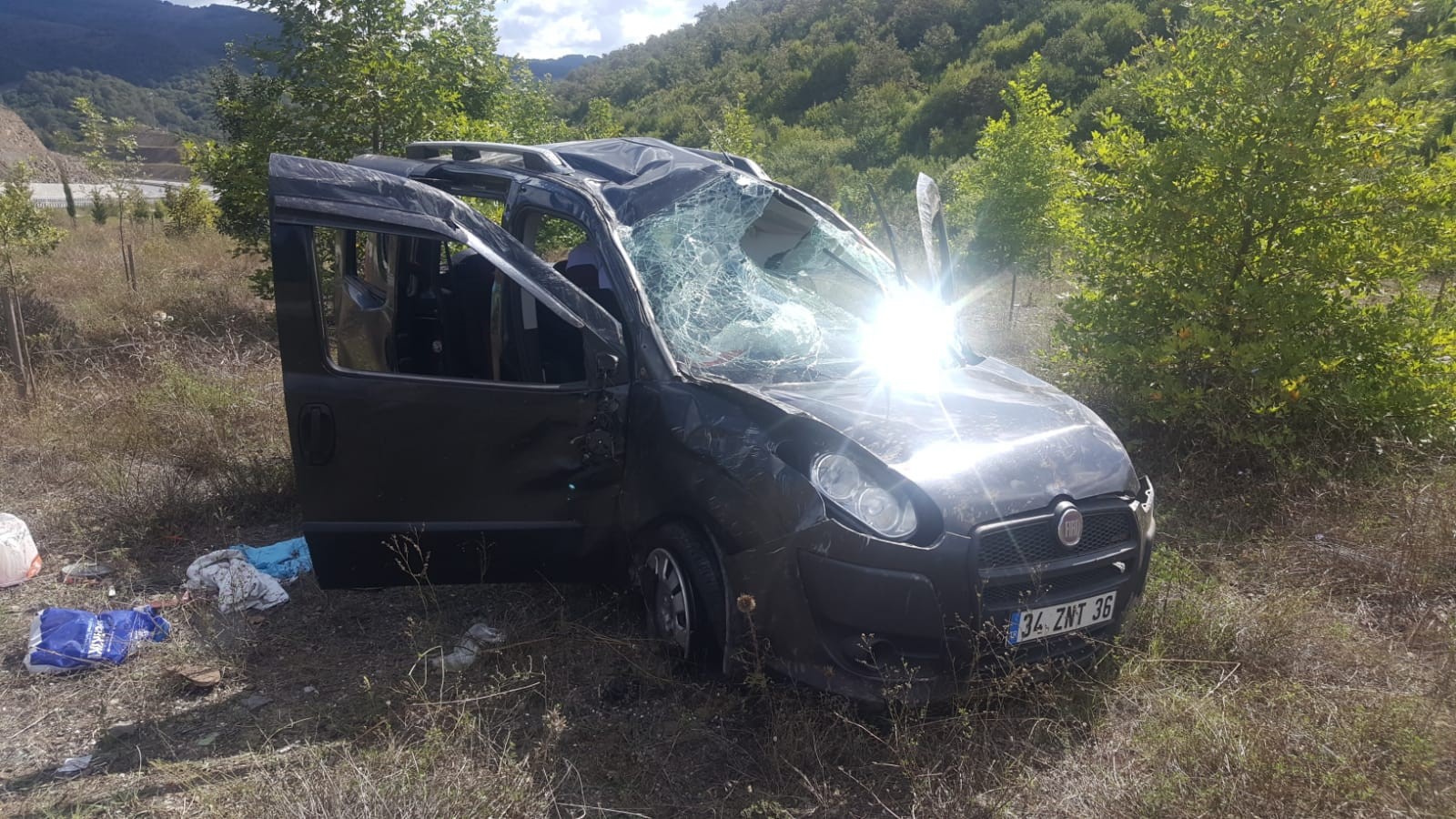 Samsun'da kamyonet devrildi: 1 ölü, 1 yaralı