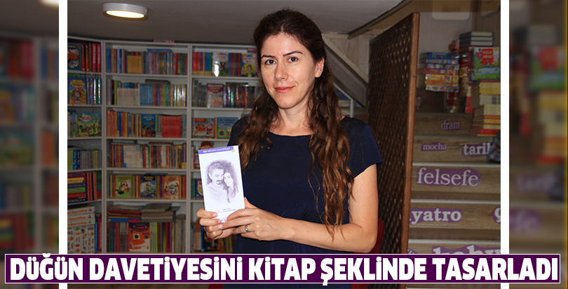 Düğün davetiyesini kitap şeklinde tasarladı