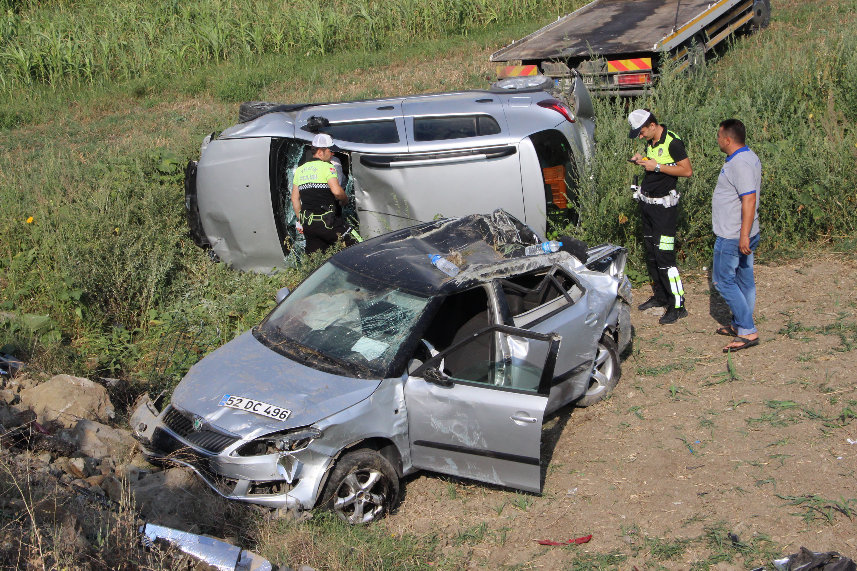 Samsun'da iki otomobil çarpıştı: 2 yaralı