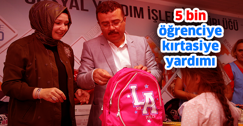 5 bin öğrenciye kırtasiye yardımı