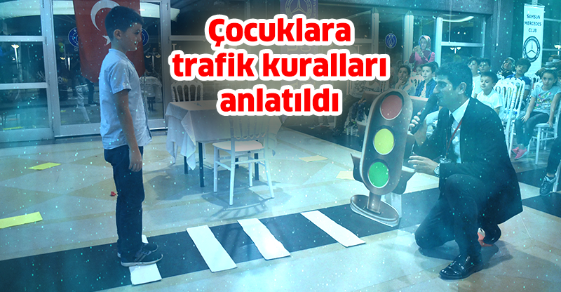 Çocuklara trafik kuralları anlatıldı