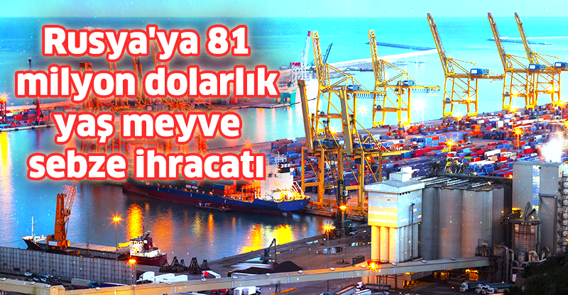 Rusya'ya 81 milyon dolarlık yaş meyve sebze ihracatı