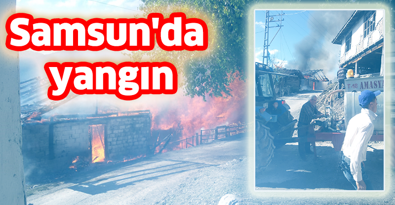 Samsun'da yangın
