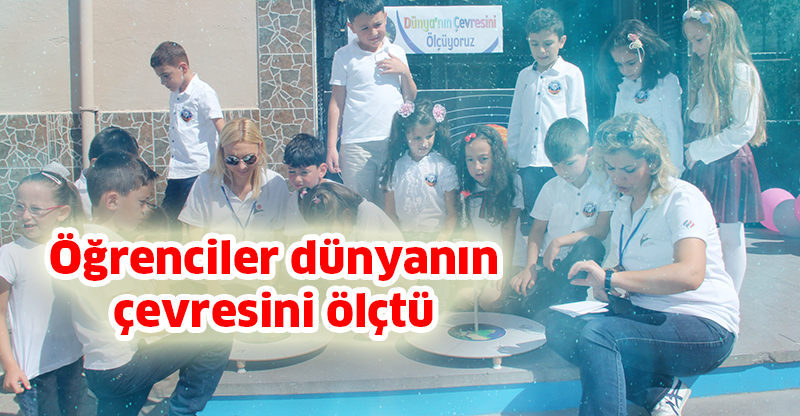Öğrenciler dünyanın çevresini ölçtü