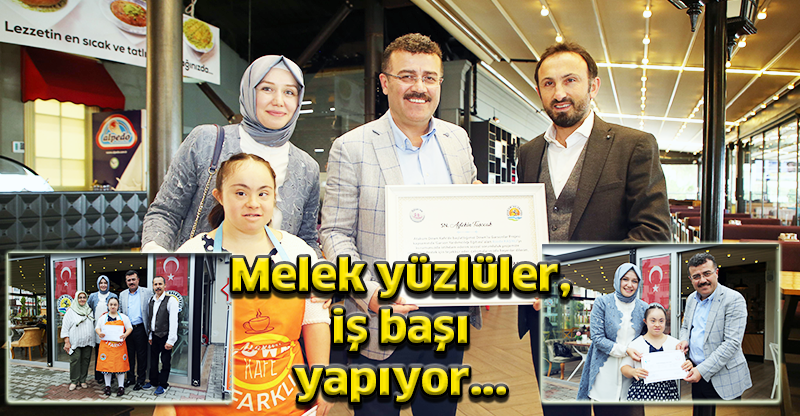 Melek yüzlüler, iş başı yapıyor...